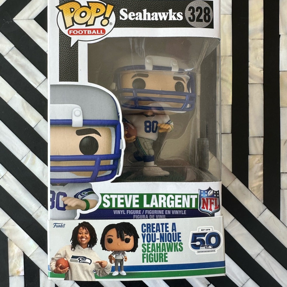 Pop! Steve Largent (White & Grey Uniform)